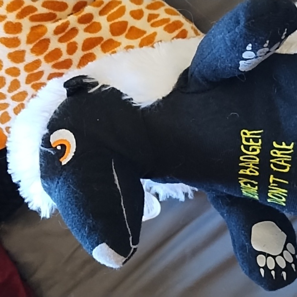 Honey Badger Don't Care Stuffed Animal Plush kids toy Retro Football reference